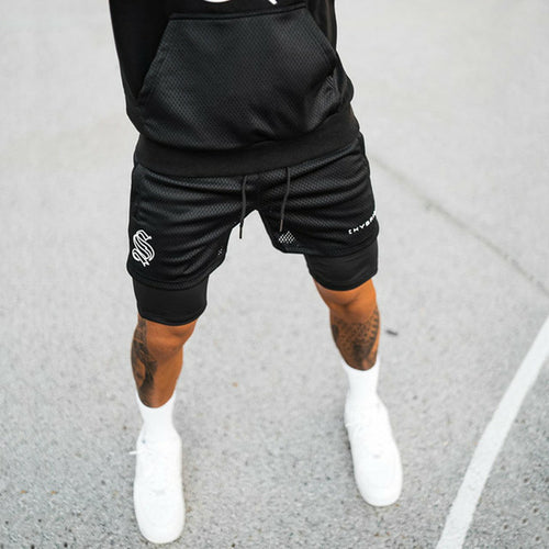 2021European And American Fashion Brand Sports Double decker Shorts