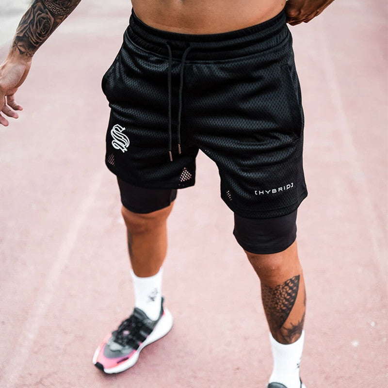 2021European And American Fashion Brand Sports Double decker Shorts