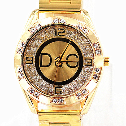 2022 Fashion Luxury Watch Dqg Crystal Quartz Female Watch Gold Silver