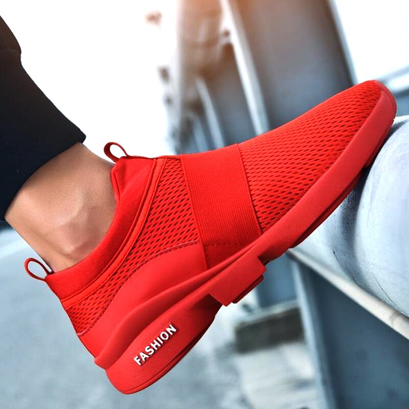 Men's Red Sock Sneakers | Red White Sneakers Men | Men's White