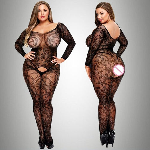 Porno Plus Size Women Sexy Clubwear Dresses Sleeveless Fishnet Bodycon